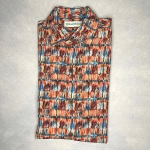 Caribbean Men’s Short Sleeve Button Up Size Small Cotton/Poly Blend‎